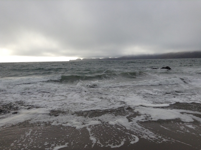 roiling waters at baker beach