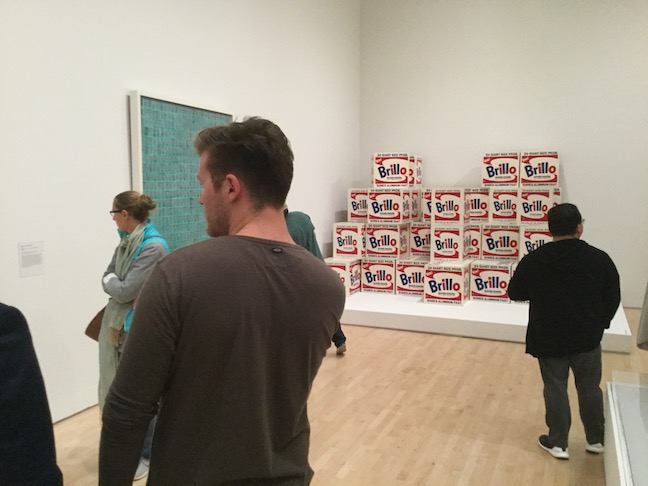 warhol brillo boxes with people