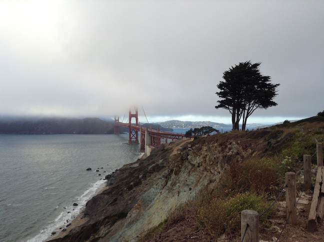 golden gate bridge in the fog