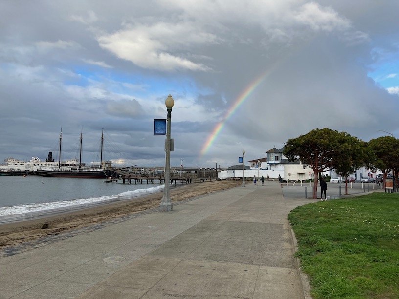 rainbow over fisherman's wharf