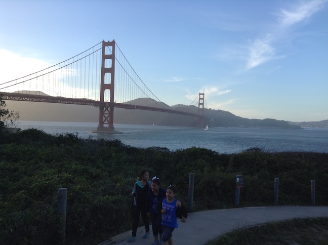 walking path above fort point